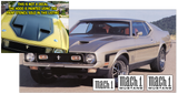 1971-72 Mustang Mach 1 Complete Stripe and Decal Kit - Optional Hood Stencil - Choose
