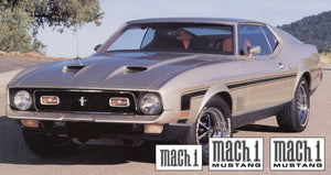 1971-72 Mustang Mach 1 Complete Stripe and Decal Kit