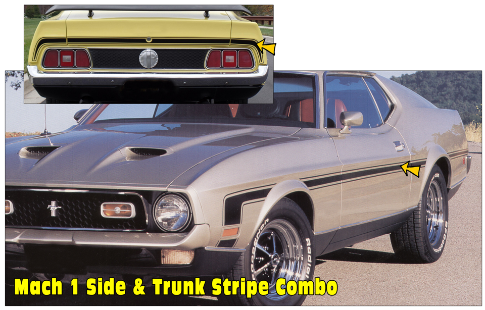 1971-72 Mustang Mach 1 Side Trunk Stripe Decal
