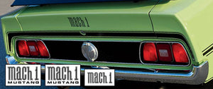 1971-72 Mustang Mach 1 Trunk Stripe and Fender / Trunk Name Decal