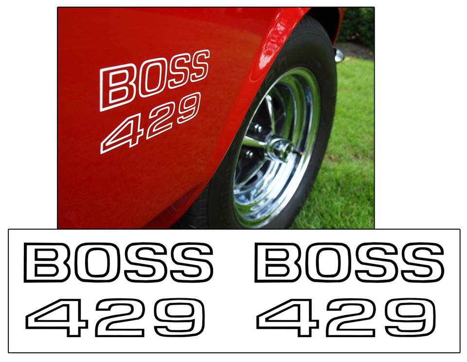 1969-70 Mustang Boss 429 Fender Decal Set | Graphic Express