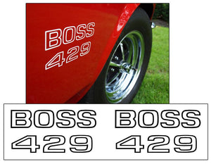 1969-70 Mustang Boss 429 Fender Decal Set