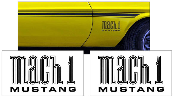1971-72 Mustang Mach 1 Fender Decal Set