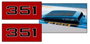 1970 Mustang Mach 1 351 Hood Decal Set - Two Color Decal