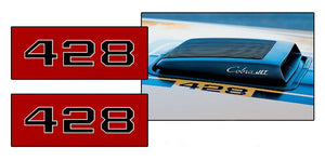 1970 Mustang Mach 1 428 Hood Decal Set - Two Color Decal