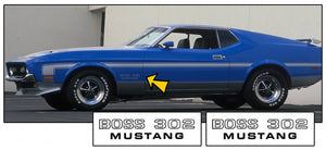 1971 Boss 302 Mustang Fender Decal Set
