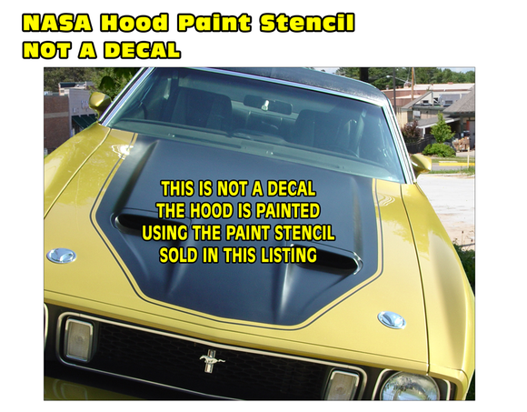 1971-73 Mustang Mach 1 NASA (NACA) Hood Paint Stencil Kit