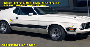 1973 Base Model Mustang - Custom Side Stripe Decal Kit