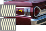 1964-65 Ford Falcon / Ranchero Rear Quarter Hash Mark Decal Kit - Cheveron - Graphic Express Automotive Graphics