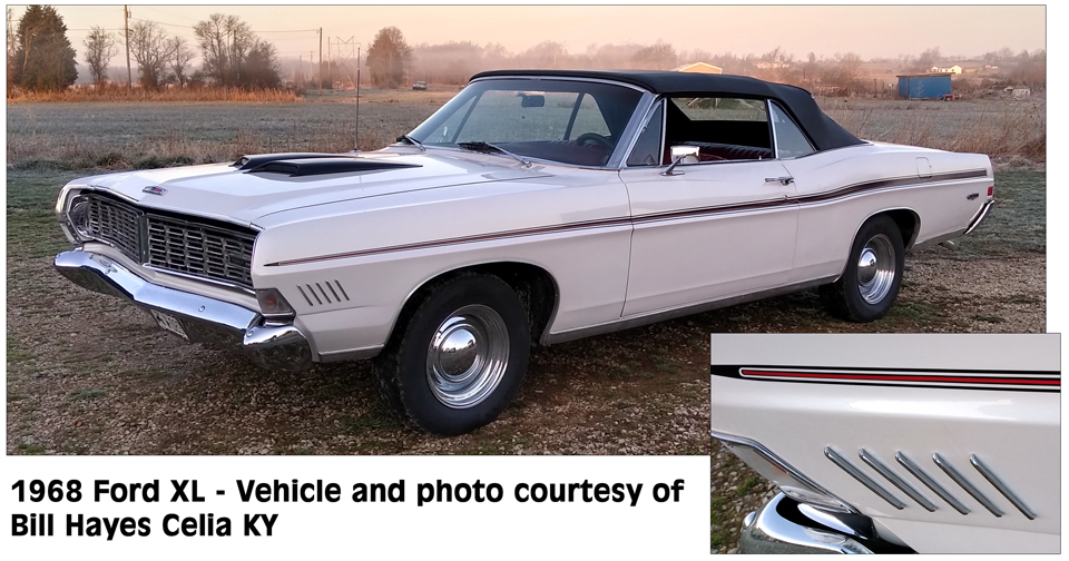 1968 Ford Galaxie 500 XL Upper Body Stripe Graphic Express