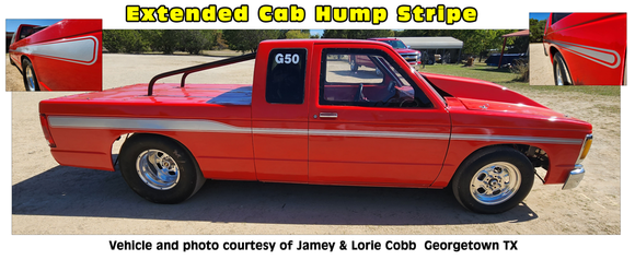 Hump Style Multi-Purpose Side Stripe Decal Kit - Fits Super Cab