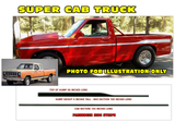 Hump Style Multi-Purpose Side Stripe Decal Kit - Super Cab