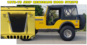1972-75 Jeep Renegade Hood Center and Cowl Decal Kit