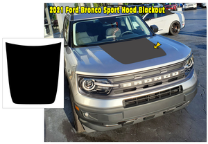 2021 Ford Bronco Sport Blackout Hood Decal