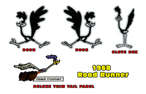 1968 Plymouth Road Runner Bird Decal Combo Kit - Total 4 Birds