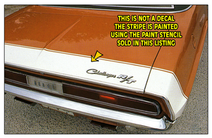 1970 Dodge Challenger R/T Bumble Bee Paint Stencil Kit