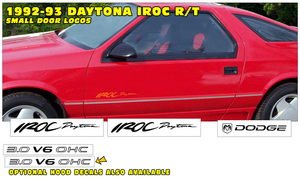 1992-93 Dodge IROC Daytona R/T Name Decal Kit