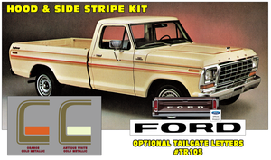 1979 Ford F150 F250 Explorer Custom Truck Stripe Decal Kit - ONE or TWO Color