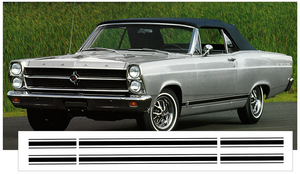 1966-67 Ford Fairlane - Torino - Comet - Lower GT Stripe Decal Kit