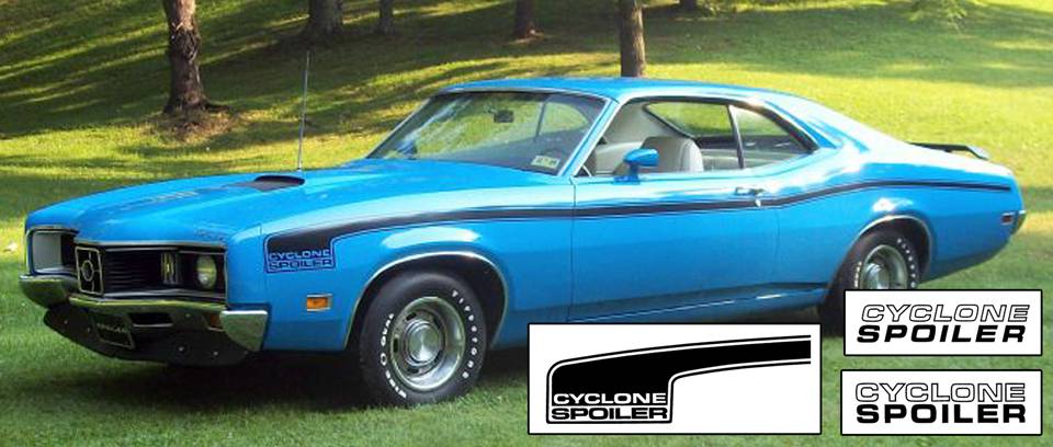 1971 Mercury Cyclone Spoiler Side Stripe Decal Kit | Graphic Express ...
