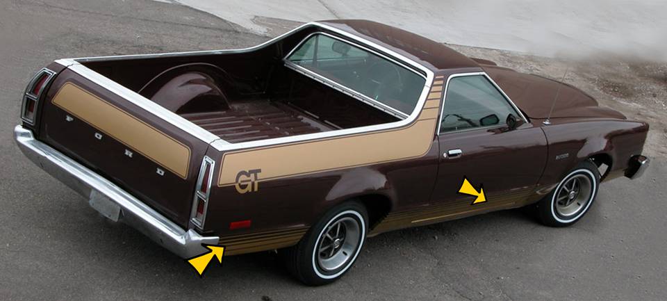 1977-79 Ford Ranchero GT Lower Paint Break Stripe