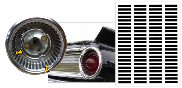1962 Ford Fairlane Tail Light Decal Kit