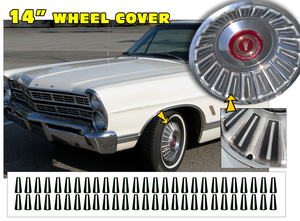 1967 Ford - Galaxie / Fairlane 14" Wheel Cover - Hub Cap Spoke Decal Inserts