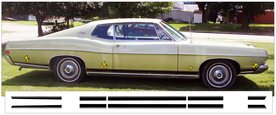 1968 Ford Galaxie 500 XL GT Lower Stripe by Graphic Express