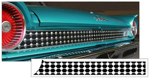 1961 Ford Galaxie Rear Grid Tail Panel Decal Kit