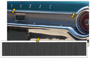 1962 Ford Galaxie Rear Grid Tail Panel Decal Kit