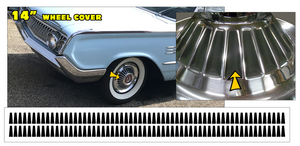 1964 Mercury 14"  Wheel Cover - Hub Cap Insert Decal Kit