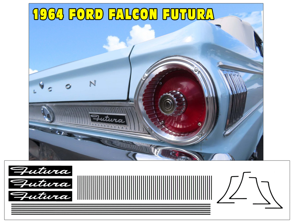 1964 Ford Falcon Futura Tail Panel Decal Inserts | Graphic Express