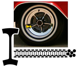 14" and 15"  Rally 5 Spoke Wheel Paint Stencil Kit