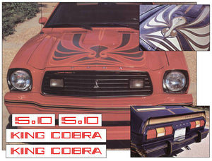 1978 King Cobra Hood Snake and Decal Kit
