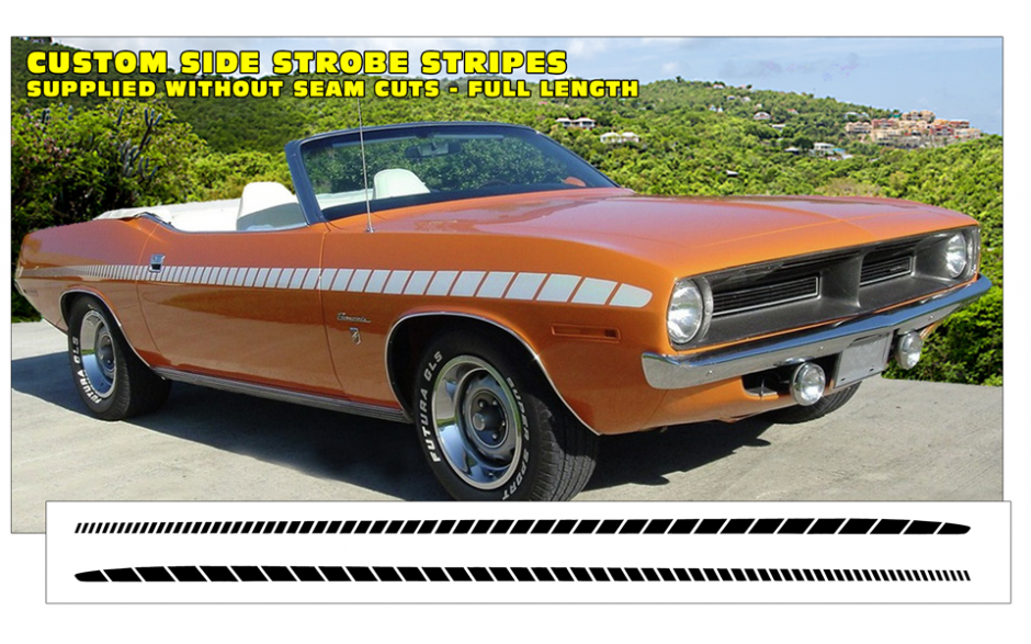 Custom Side Strobe Stripe Decal - No Seams - No Cutouts - Choose Your ...