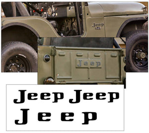 1972-74 Jeep CJ Renegade Fender and Tailgate Letter Decal Set