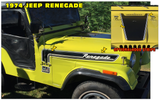 1974 Jeep Renegade Hood Side Cowl and Fender Stripe Decal Kit - Graphic Express Automotive Graphics