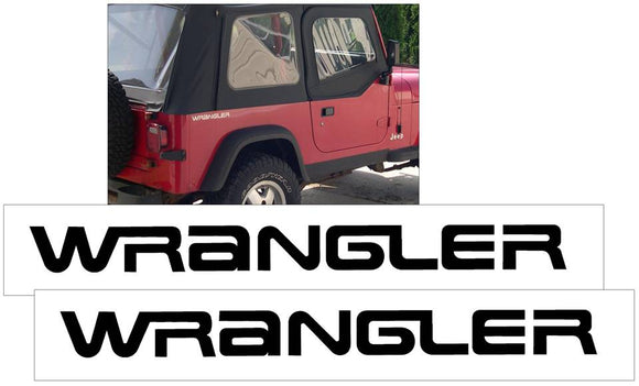 1987 - Up Jeep Wrangler YJ - Side Body Name Decal Set