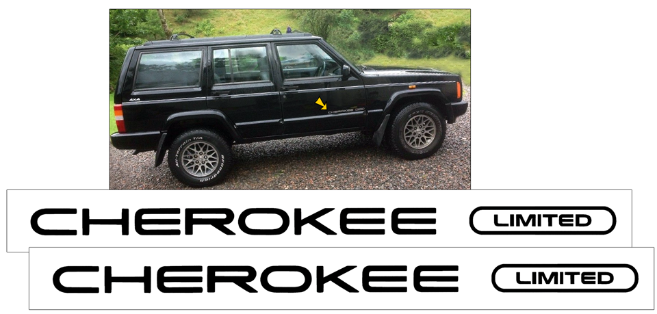 Autocollant Sticker Jeep Cherokee XJ 4.0 Limited – Neuf D’origine – Pour Avant/arrière/côtés