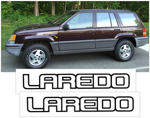 1993-96 Jeep Grand Cherokee ZJ - LAREDO Front Fender Decal Set