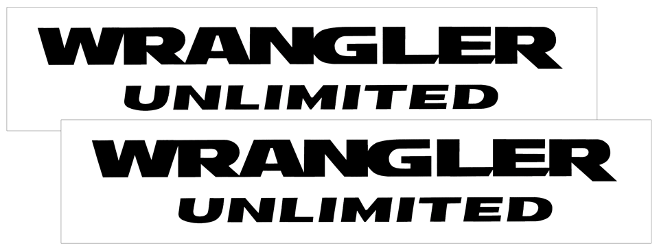Jeep Wrangler Unlimited Fender Stickers 12.1 x 2.7 Set of 2 - Custom Jeep Wrangler Unlimited Fender Stickers 12.1 x 2.7 Set of 2 - Custom