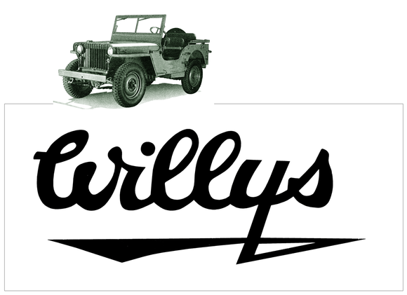 Jeep - WILLY'S name Logo Decal - Script