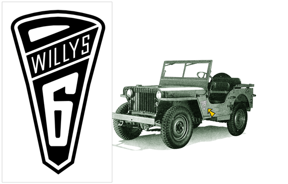 Jeep - WILLY'S 6 Logo Decal