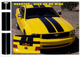 2005-09 Mustang Lemans 6 Piece Factory Installed Racing Stripes Decal - High or No Wing - Hardtop