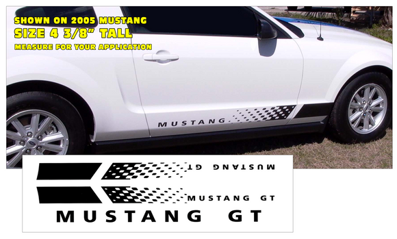 Mustang GT Lower Rocker - Stealth Fader Stripes Decal