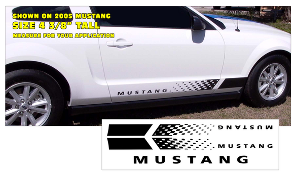 Mustang Lower Rocker - Stealth Fader Stripes Decal