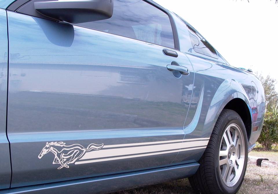 Mustang Pony Side Rocker Side Stripe Decal
