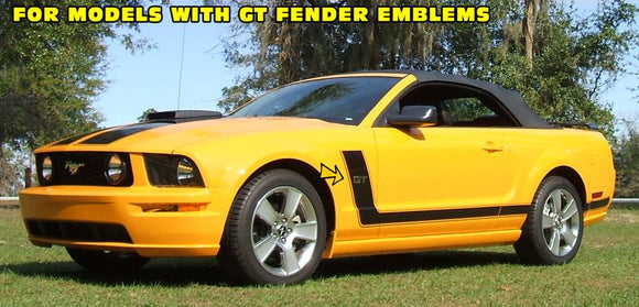 2005-09 Mustang Side L-Stripe Decal Kit - Use with Fender Emblems