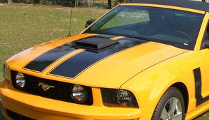 2005-09 Mustang Dual Hood Stripe with Pinstripes Decal Kit