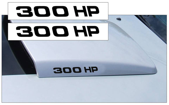 2005-09 Mustang Hood Scoop Decal Set - 300 HP Name